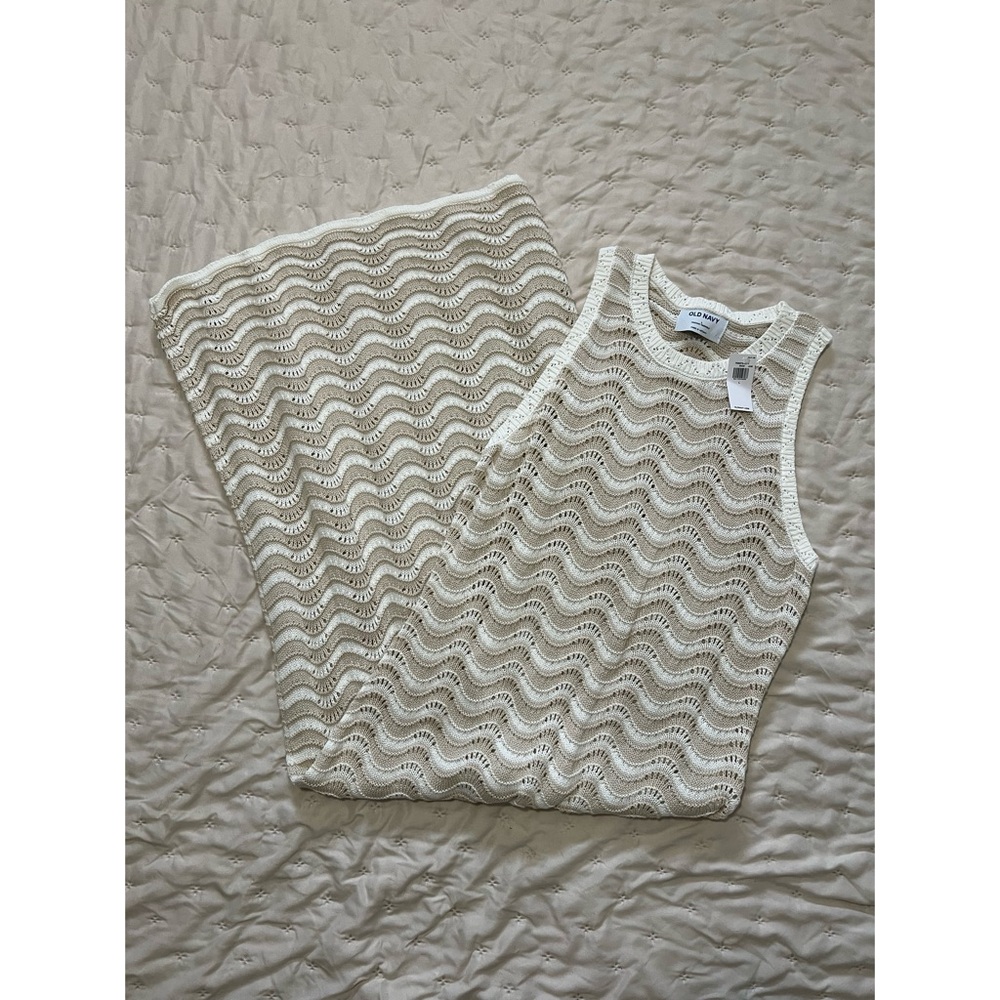 Old Navy Sleeveless Pointelle Knit Midi Dress - L - NWT!